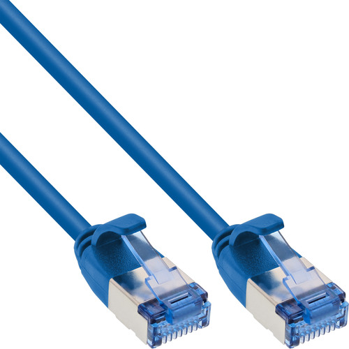 InLine® Patchkabel slim, U/FTP PiMf, Cat.6A, blau, 2 m