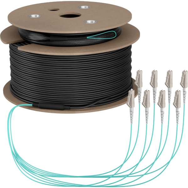 Trunkkabel U-DQ(ZN)BH OM3 8G (1x8) LC-LC, 60m Dca LSZH