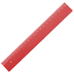 Kunstoff-Lineal, 20cm, rot