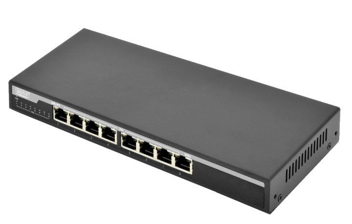 DIGITUS Desktop Gigabit Ethernet PoE Switch, 8-Port
