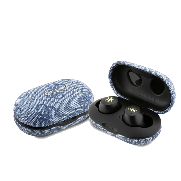 Handsfree Bluetooth Guess 4G Metal, TWS, Blau