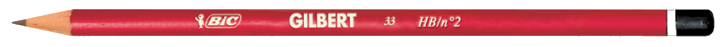 BIC Bleistift Gilbert 33, Härtegrad: HB, rund, rot lackiert