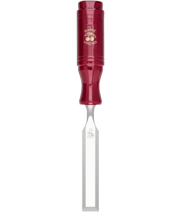 Kirschen Stechbeitel mit Plastikheft in Rot 22mm