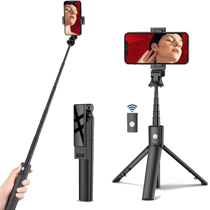 Selfie Stick Bluetooth Techsuit K22, Universal, Schwarz