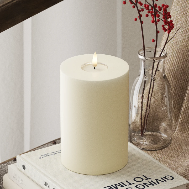 LED-Blockkerzen Ø 10 x 15 cm Creme