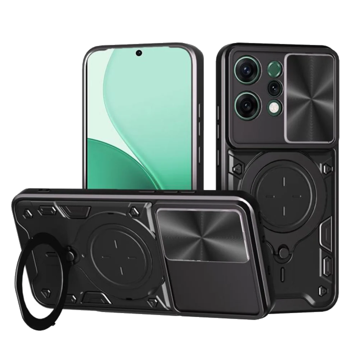 Hülle für Oppo Reno14, Techsuit, CamGuard Pro, Schwarz