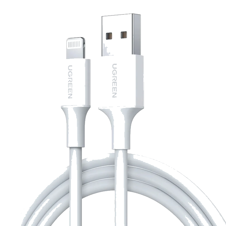 Daten- und Ladekabel USB-A - Lightning UGREEN US155 (20728), 18W, 1m, Weiß