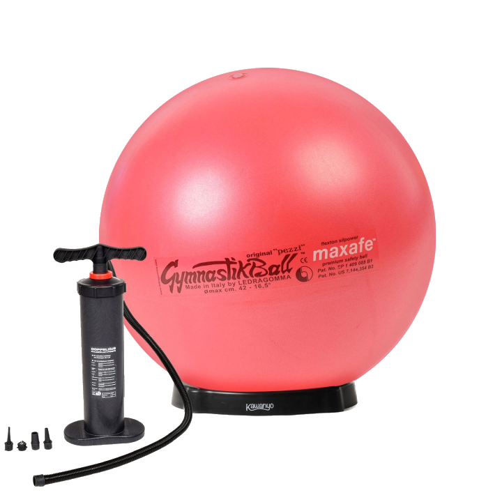 Original Pezzi® Gymnastikball MAXAFE m. Standpumpe u. Ballschale