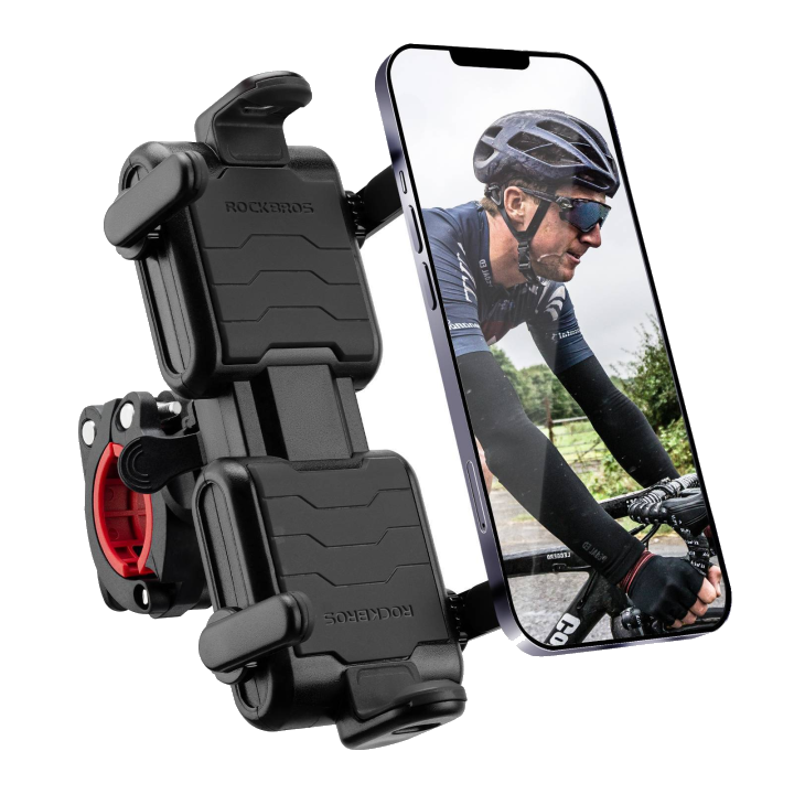 ROCKBROS Fahrrad Handyhalterung 360u00b0Drehbar Motorrad Halterung - Schwarz