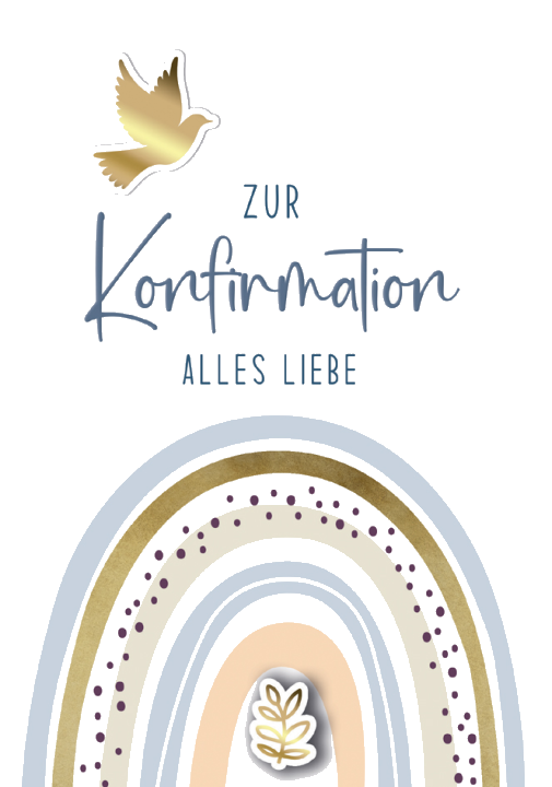 CACTUS Konfirmationskarte , Regenbogen,