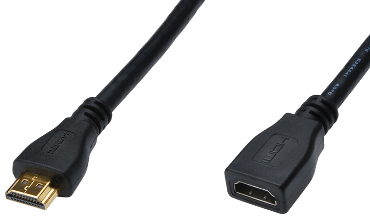 DIGITUS HDMI Verlängerungskabel m. Ethernet 4K 2m schwarz