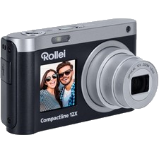 Rollei Compactline 12X Digitalkamera 64MP 4K Fotokamera 12X Optischer Zoom