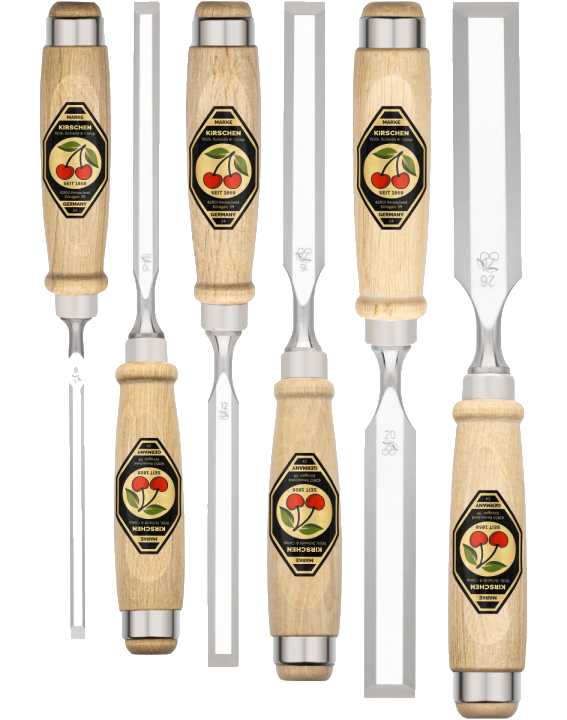Kirschen Stechbeitelsatz mit Weißbuchenheft 1111 SB - 6-teilig