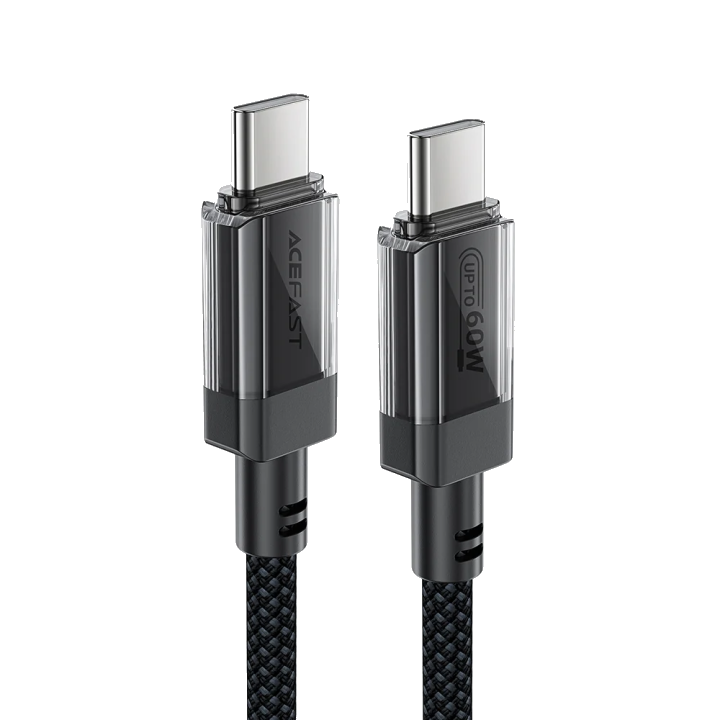 Daten- und Ladekabel USB-C - USB-C Acefast C12-03, 60W, 1.2m, Schwarz