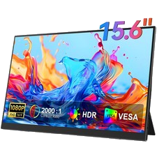 UPERFECT 15,6-Zoll-USB-C Tragbarer Monitor 1080P mit Freistehend für PC/Computer