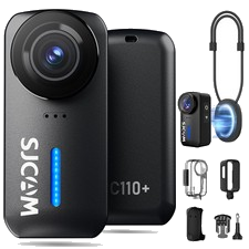 SJCAM C110+ Action Cam 4K Vlogging Kamera Bodycam Wasserdicht 30M Video Camera