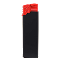 Atomic Feuerzeug SoftTouch, Schwarz/Rot
