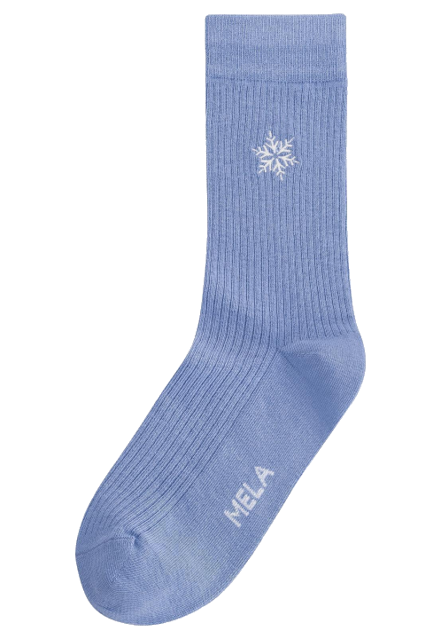 Gerippte Socken mit Stickerei, 1er Pack