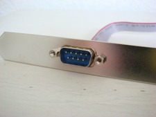 Computer Slot 9 polig intern-extern PCI Slotblech seriell 1 Port DB9 extern