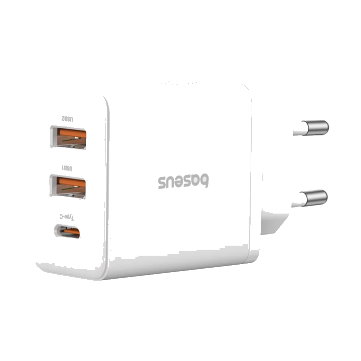 Baseus Cube Netzladegerät, 30W, 3A, 2 x USB-A - 1 x USB-C, Weiß P10111402213-00