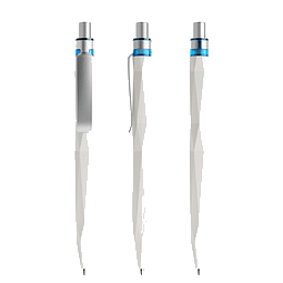 prodir® Druckkugelschreiber QS20 PQS Stone, blaue Mine, dolomitweiß/silber satiniert/türkis