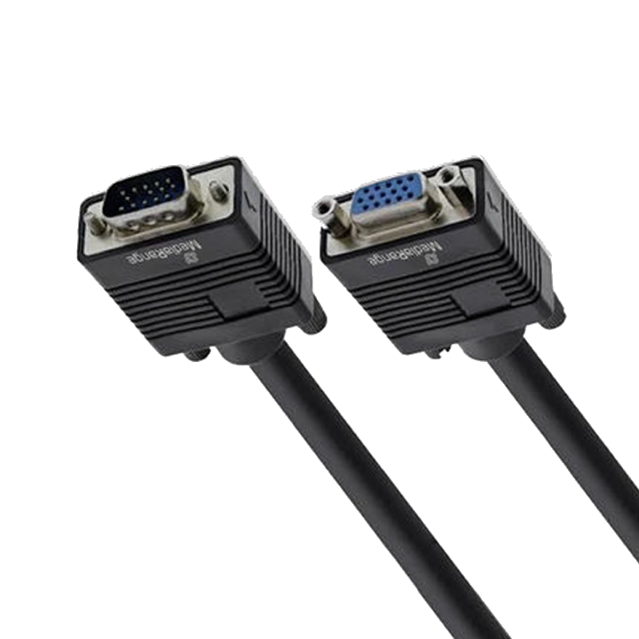 MediaRange VGA Verlängerungskabel, 2m, Schwarz