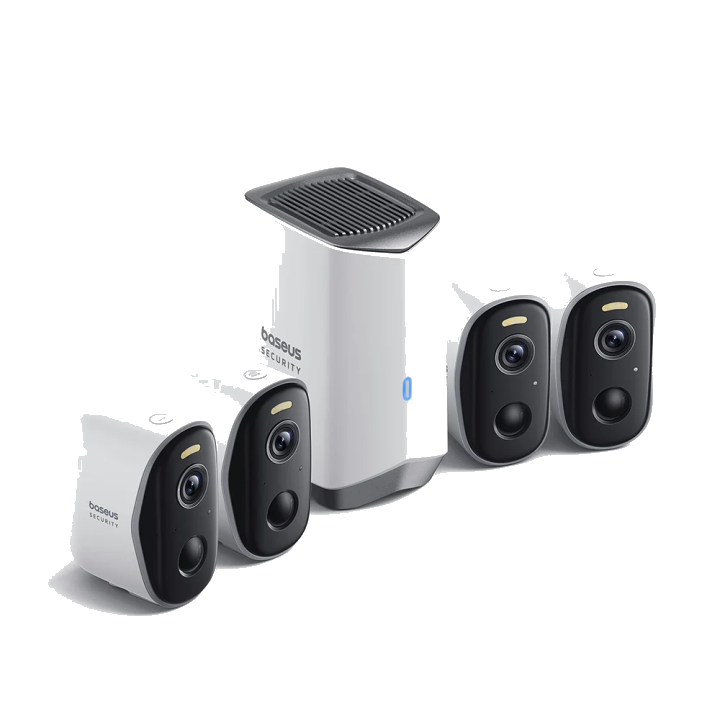 Baseus N1 Überwachungskamera, Wi-Fi, 2K, IP67, Außenbereich, 4er-Set S0TW022131