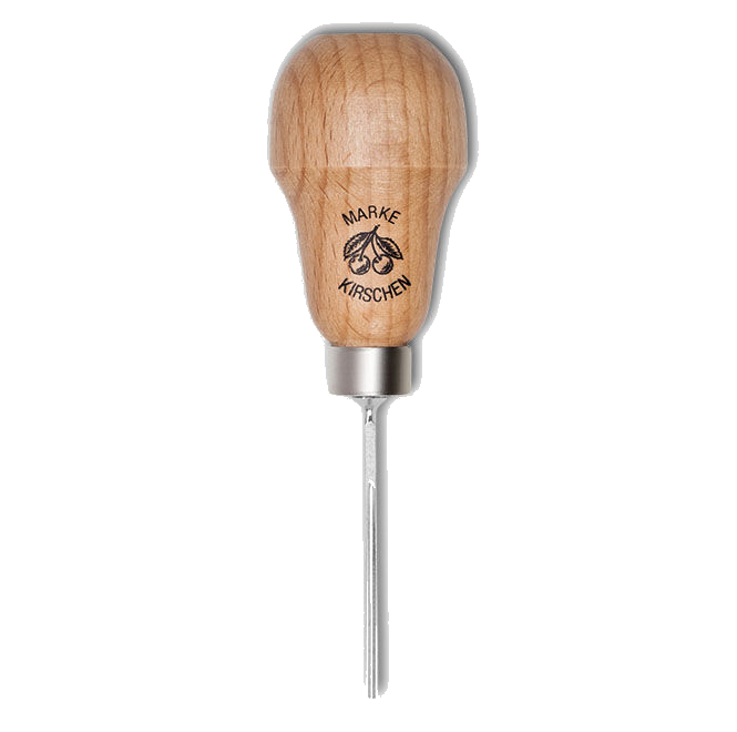 KIRSCHEN Zierschnitzeisen mit Rotbuchenheft 2 mm Stich 11 gerade Birnenform 5711200