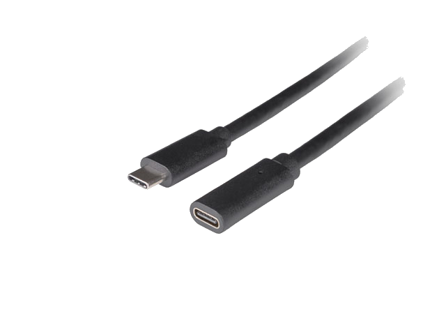 LANBERG USB-C Verlängerungskabel M/F 3.1 0,5m schwarz
