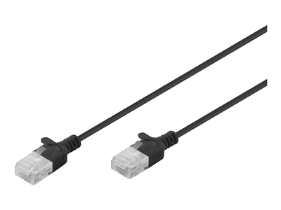 DIGITUS Patchkabel CAT 6 U-UTP Slim 1m Schwarz