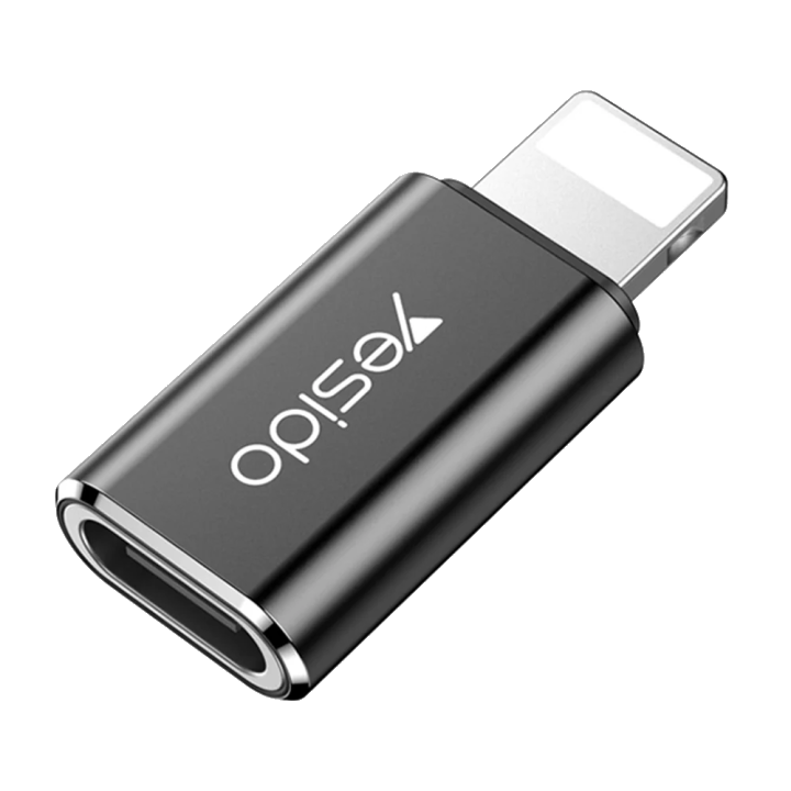 USB-C - Lightning Daten- und Ladeadapter Yesido GS03, Schwarz