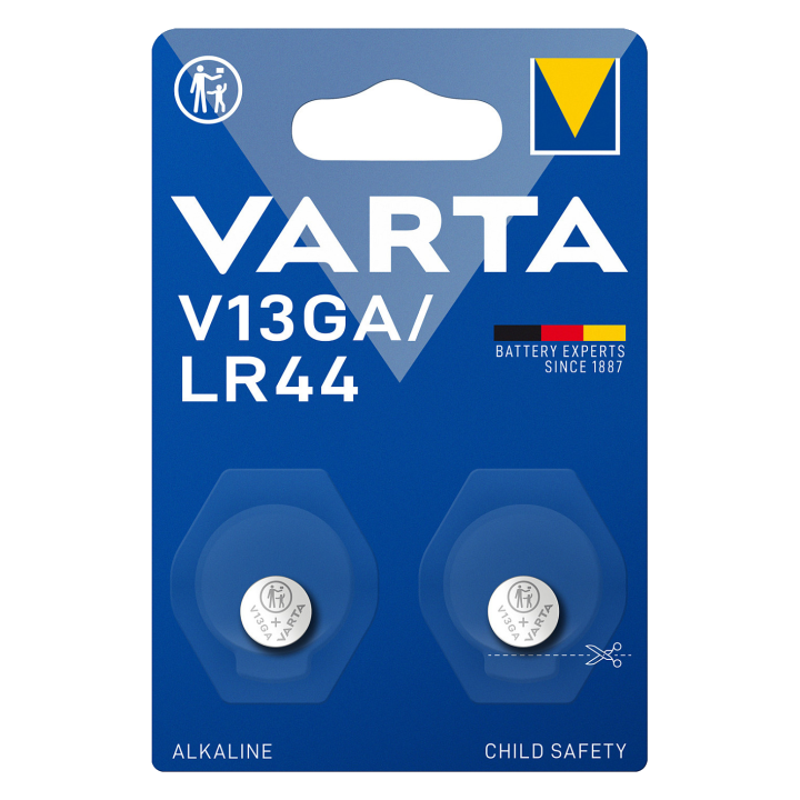 VARTA Alkaline Knopfzelle LR44 V13GA 2 Stück