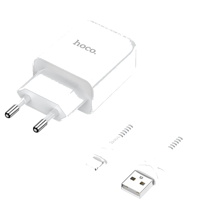Netzladegerät mit Lightning-Kabel HOCO N2, 10W, 2A, 1 x USB-A, Weiß