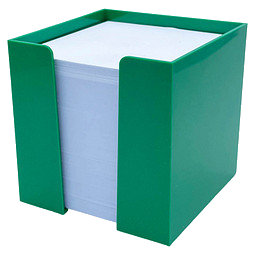 Zettelbox, 10 x 10 x 10 cm, grün
