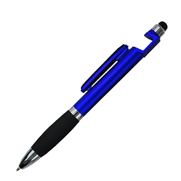 PENKO® Kugelschreiber 4in1 Santiago, blaue Mine, blau-metallic