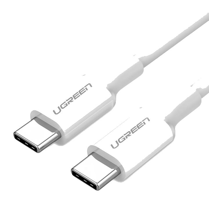 UGREEN US264 USB-C auf USB-C Kabel 60W 2m | Weiß | PD & QC