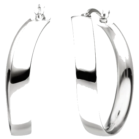 Creolen geschwungen 925 Sterling Silber Ohrringe Silbercreolen Silberohrringe