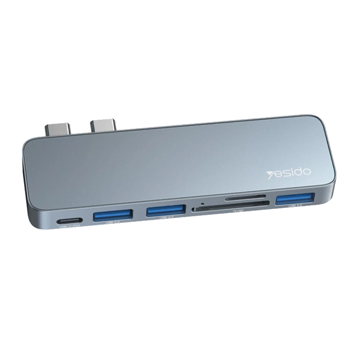 USB-C Hub Yesido HB10 für Apple MacBook Pro / Air Serie, 6in1, Grau