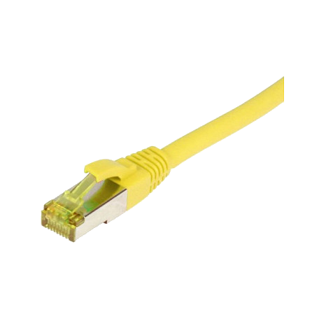 Synergy21 Patchkabel RJ45, CAT6A 500Mhz, 1,0m, gelb, S-STP(S/FTP), TPE/LSZH(Ultraflex), AWG26, mit CAT7 Rohkabel,