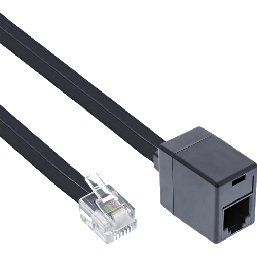 InLine® Modular Verlängerung, RJ12 Stecker / Buchse, schwarz, 10 m