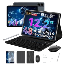 TABWEE T60 Android 16 Tablet 12" 2.5K 48GB+256GB Octa-Core 10000mAh Dual 4G SIM
