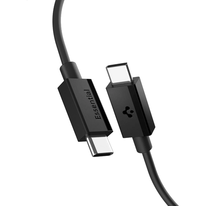 USB-C Daten- und Ladekabel - USB-C Spigen Essential, 60W, 1m, Schwarz ACA08718