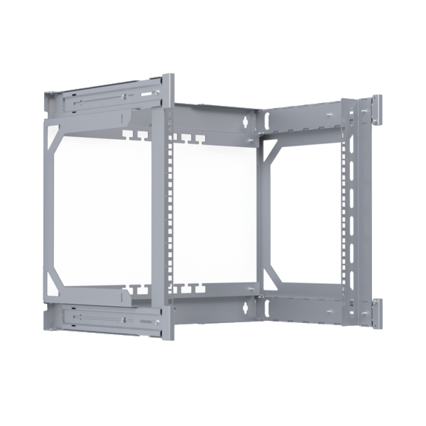 Rückrahmen für 19" X-Rack Wandgehäuse, 400-600mm 9HE 600x500mm verzinkt 1/3