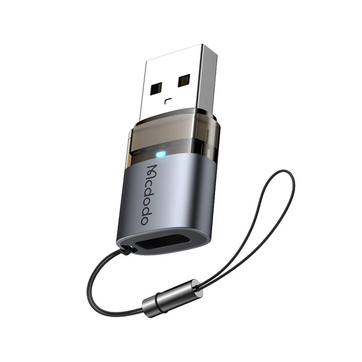USB-C - USB-A Daten- und Ladeadapter McDodo OT-7580, Schwarz