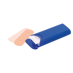 Pflasterbox Care, Blau/Frosted