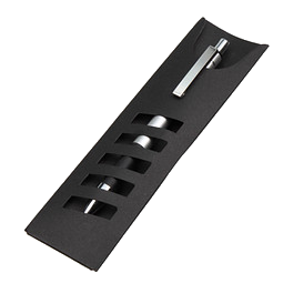 Kugelschreiber Papp-Stecketui, schwarz