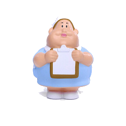 Herr Bert® Anti-Stress-Figuren Schwester Berta, hellblau