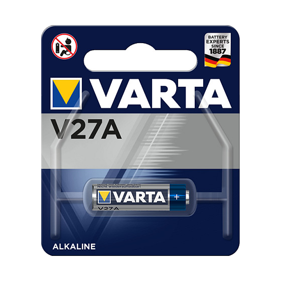 VARTA Batterie Alkaline, LR27, V27A, 12 V Elektronik, Einzelhandels-Blisterpackung (1er-Pack)