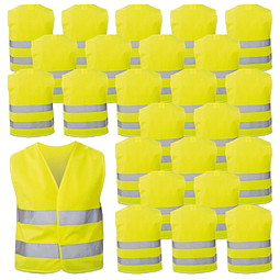 Werbe-Sparset Kinder-Sicherheitsweste, 60-tlg., Gelb, Inkl. Druck