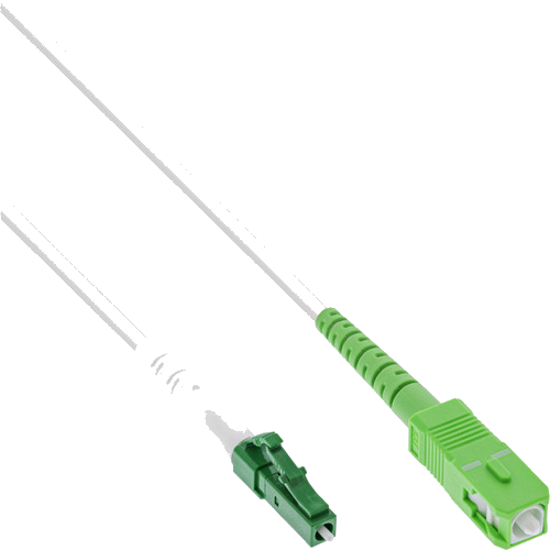 InLine® LWL Simplex Kabel, FTTH, LC/APC 8� zu SC/APC 8�, 9/125µm, OS2, 3m
